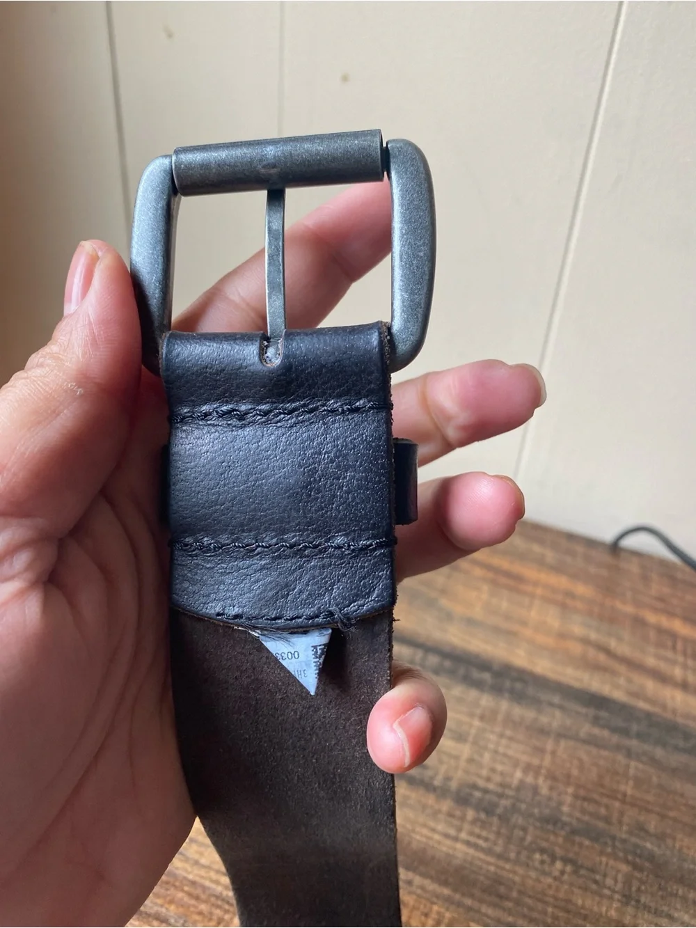 American Eagle Distressed Leather Belt, 26”